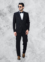 Black Wedding Wear Suit In Imported Fabric For Mens