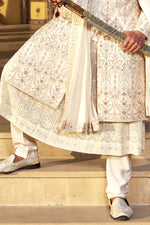 Cream Designer Groom Sherwani For Wedding Mens