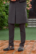 Black Art Silk Sequin Indo-Western Party & Wedding Wear