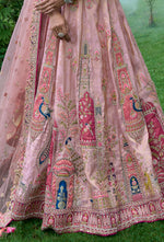 Baby Pink Net Lehenga Choli With Heavy Embroidery