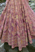 Light Purple Silk Embroidered Lehenga Choli