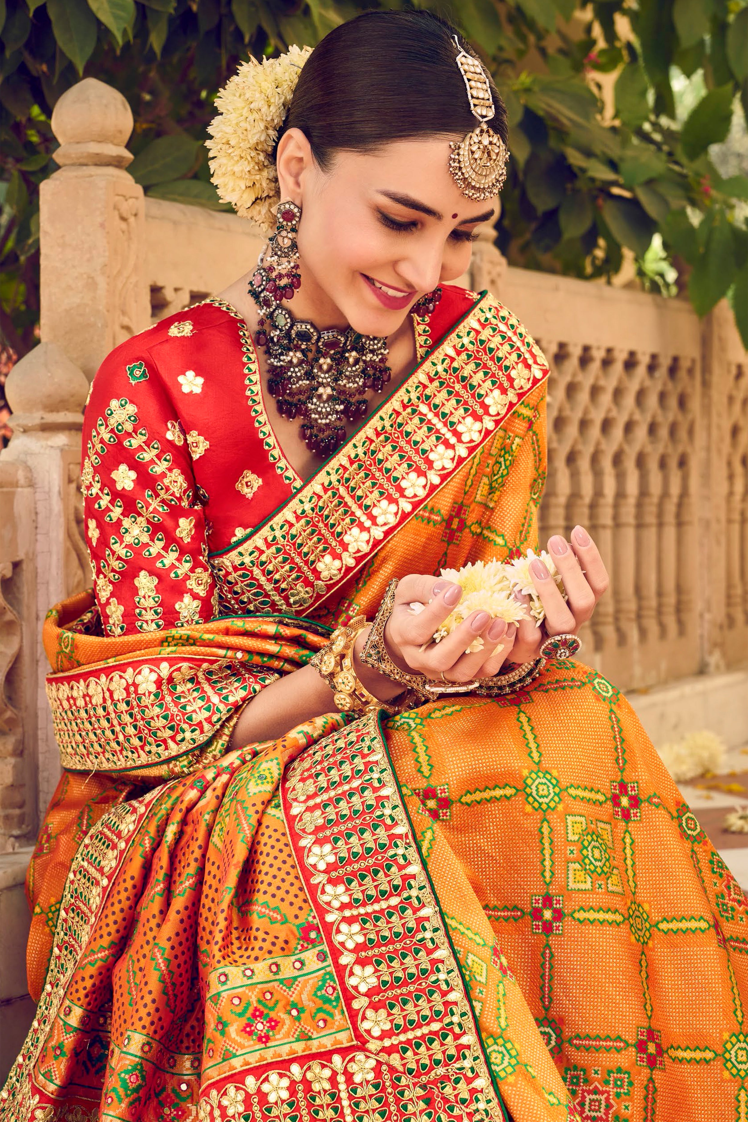 seymore Lovable Maroon Bandhani Wedding Saree - (Chunriya6-3123) in Ranchi  at best price by Panghat Fashion LLP & Kedia Textiles - Justdial