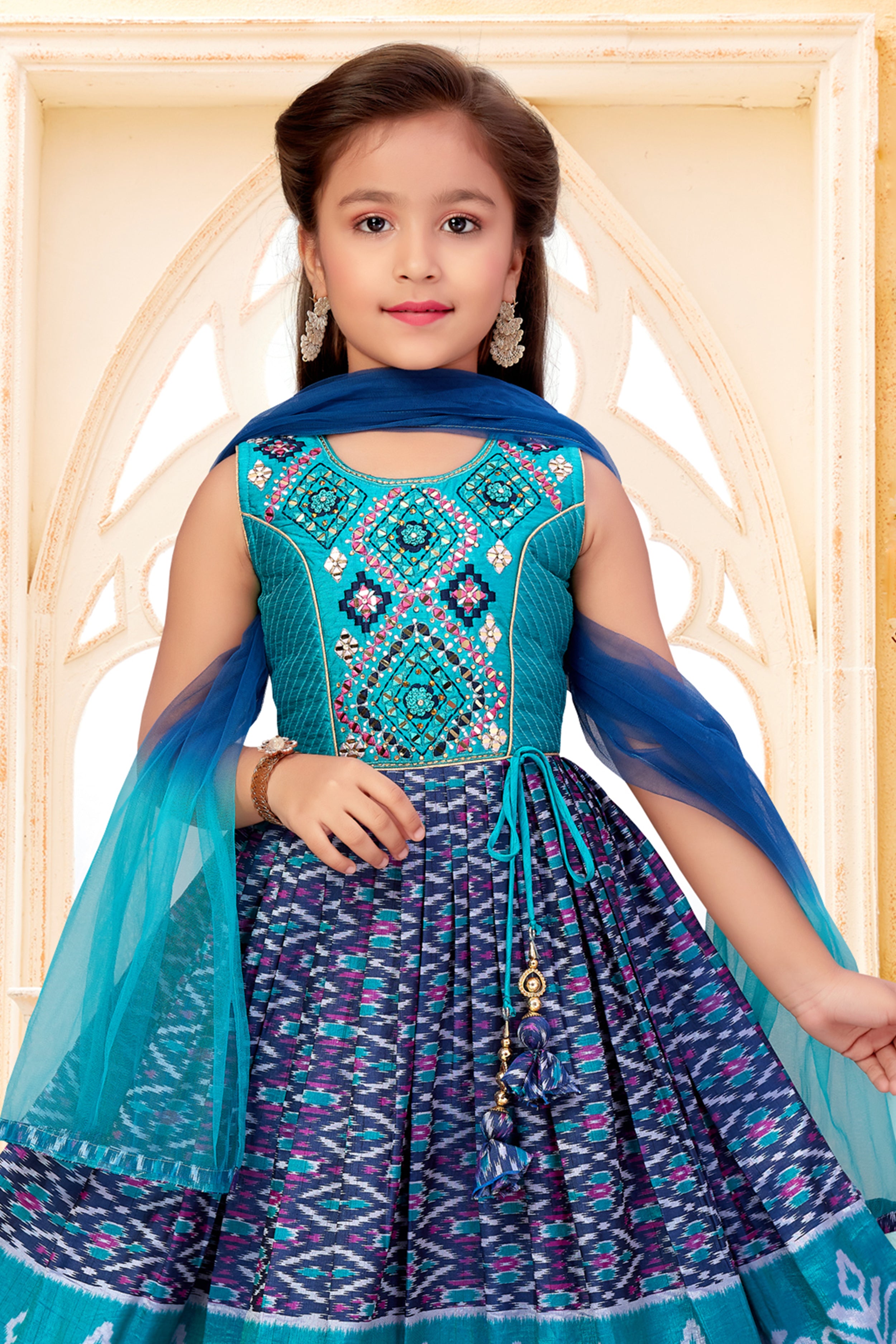Buy AND girl Kids White & Blue Printed Gown for Girls Clothing Online @  Tata CLiQ