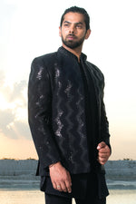 Dark Black Stylish Jodhpuri Suit In Mens