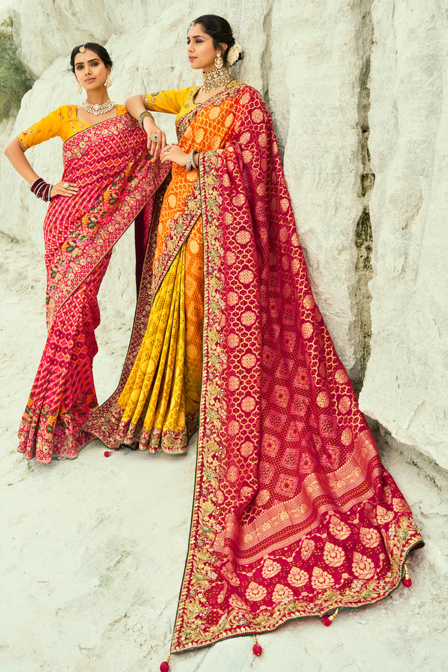Multi Colour Pure Georgette Fancy Classic Saree
