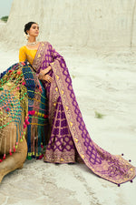 Purple Woven Pure Georgette Jacquard Saree
