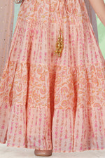 Light Peach Colour Attractive Festive Gown For Girls