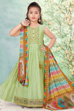 Sea Green Indo-Western for Girls