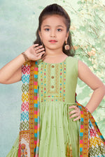 Sea Green Indo-Western for Girls