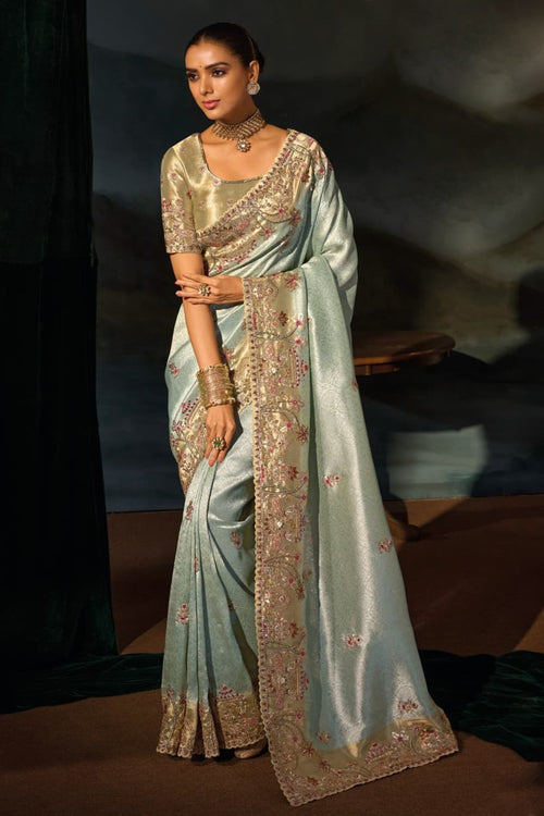 Traditionally Beautiful Green Wedding Festive Designer Saree