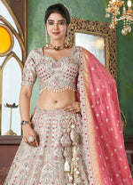 Multicolor Traditional Thread work Wedding Lehenga Choli