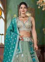 Sea Green Bridal Lehenga Choli