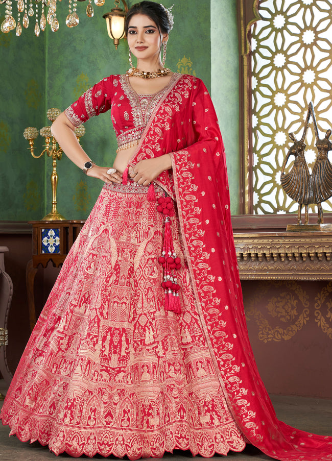 Red Bridal Lehenga Choli