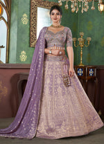 Lavender Bridal Lehenga Choli