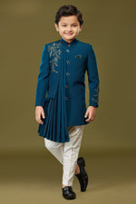 Royal Blue Semi-Indowestern for Boys