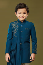 Royal Blue Semi-Indowestern for Boys