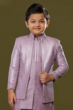 Light Pink Jacke with embroidered work. Indowestern for Boys