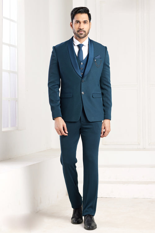 Peacock Green Wear Imported Reception Coat Suit