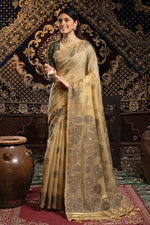 Beige Soft Cotton Weaving Jamdani Saree