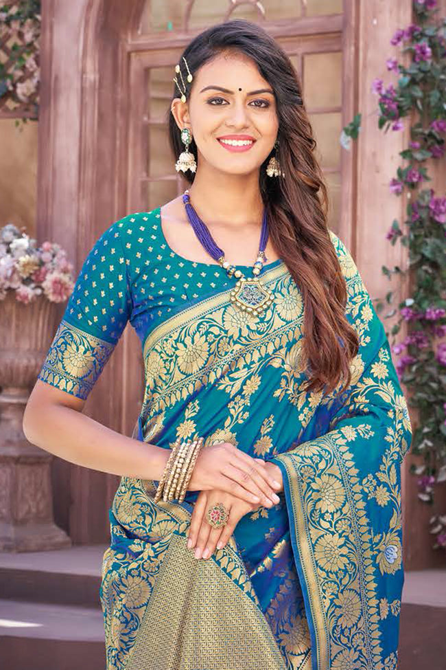 Ramaa Soft Silk Woven Saree And Blouse Piece