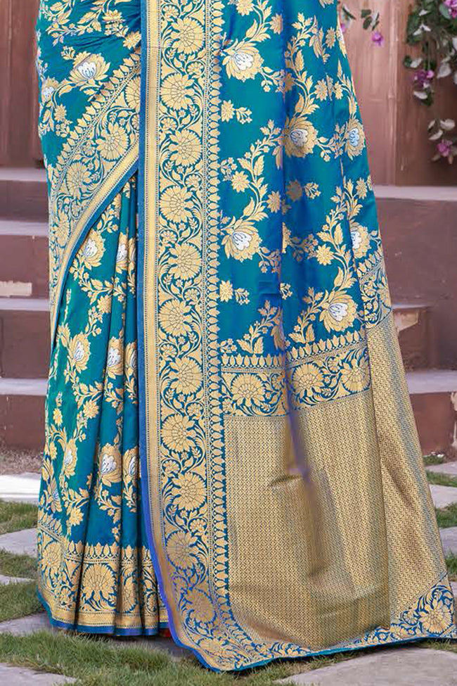 Ramaa Soft Silk Woven Saree And Blouse Piece