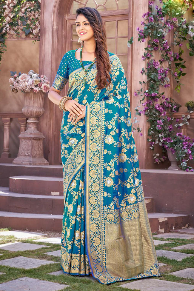 Ramaa Soft Silk Woven Saree And Blouse Piece