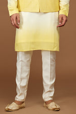 Dark Lemon Designer Nehru Jacket Set For Men