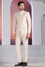 Cream Color Jodhpuri In Imported Fabric Mens Suit