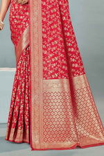 Red & Gold Woven Design Zari Banarasi Silk Saree