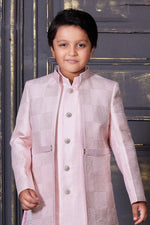 Lemonade Pink Jacke with embroidered work. Indowestern for Boys