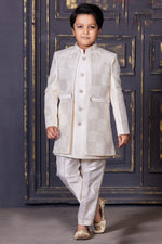 Beige Jacket with embroidered work. Indowestern for Boys