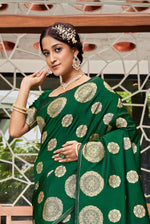 Deep Green Silk Traditional Saree