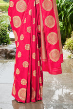 charisma Red Silk Traditional Saree