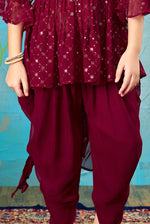 Maroon Indo-Western for Girls