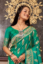 Sea Green Silk Traditional Saree