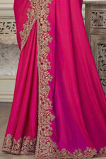 Raspberry Silk Saree