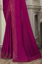 Ruby Colour Silk Saree