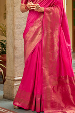Pink Silk Traditional Saree