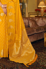 Yellow With Golden Pallu Silk Traditional Saree