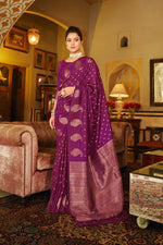 Purple Silk Traditional Saree
