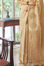 Beige Silk Traditional Saree