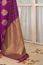 Magenta Silk Traditional Saree