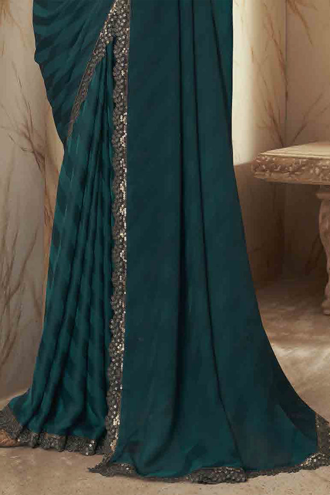 Dark Green Silk Pattern