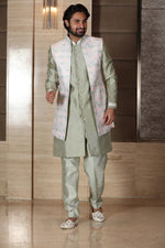 Light Olive kurta jacket set for Men