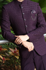 Purple Readymade Jodhpuri Suit for Men