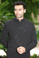Black Readymade Jodhpuri Suit for Men