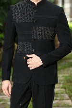 Black Readymade Jodhpuri Suit for Men